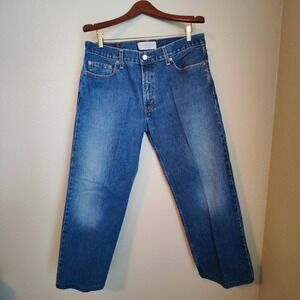 Vintage Y2K Levis 529 Low Rise Straight Leg Jeans Denim Medium Wash Faded HEMMED